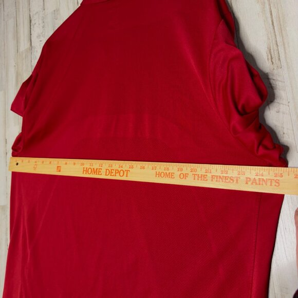 Tampa Bay Buccaneers Reebok Red 1/4 Zip Polo NFL Team Issued Chris Gannon Sz XL - Picture 4 of 9